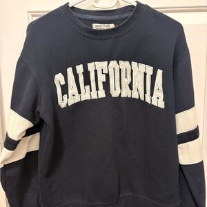 New York Navy Blue Crew Neck Sweater